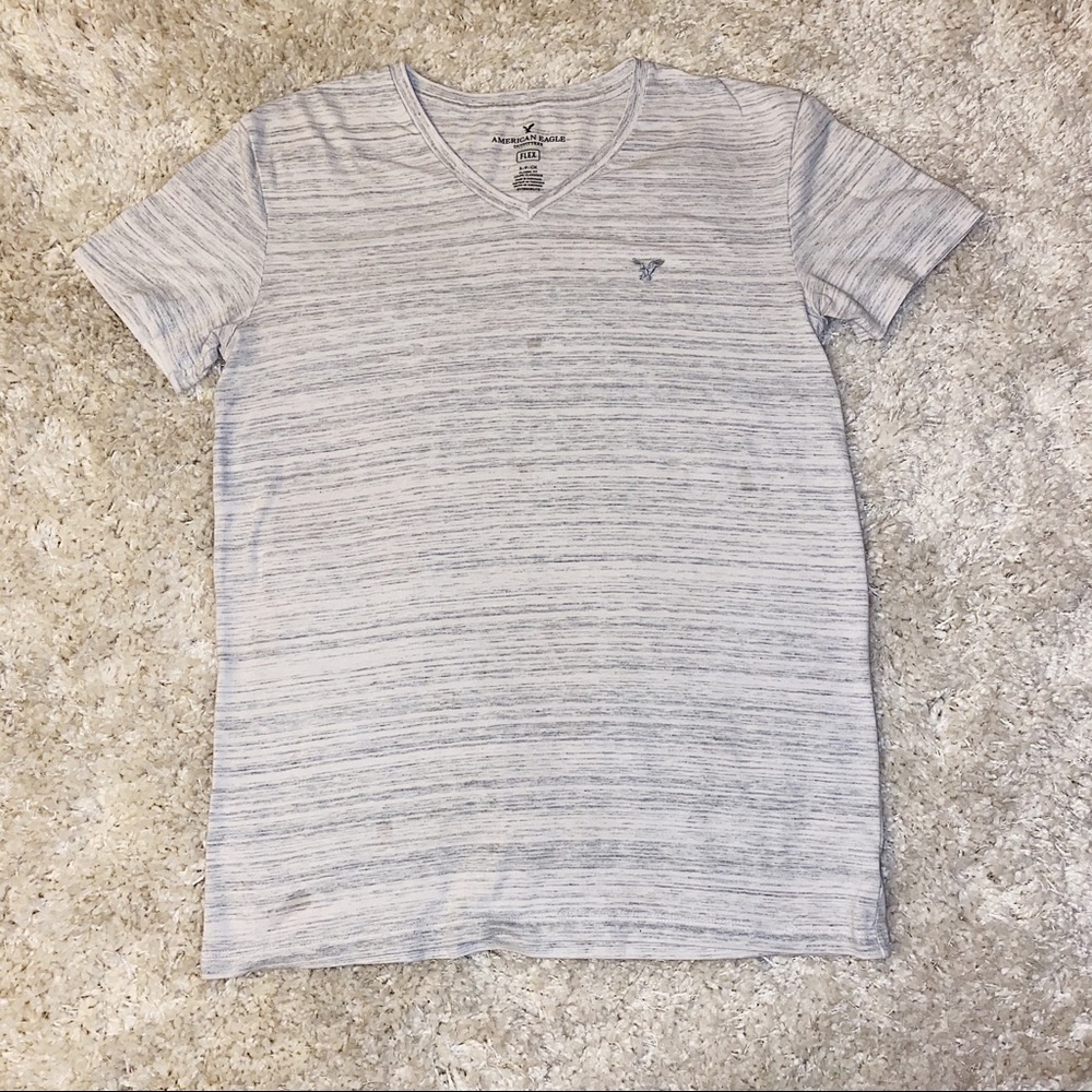Mid Deep V-Neck w/ Embroidered Brand